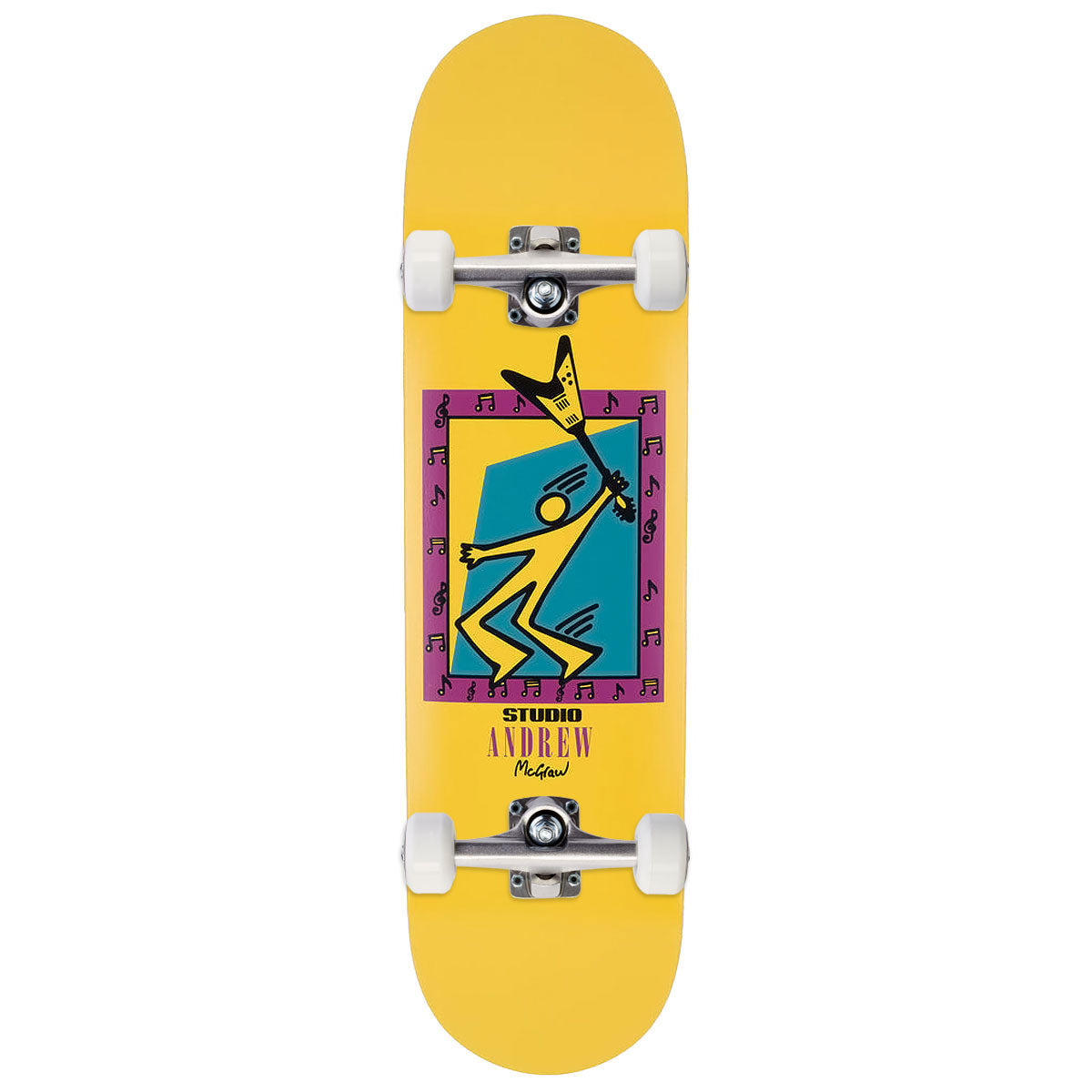 Studio Mcgraw Mosh Skateboard Complete - Yellow - 8.50