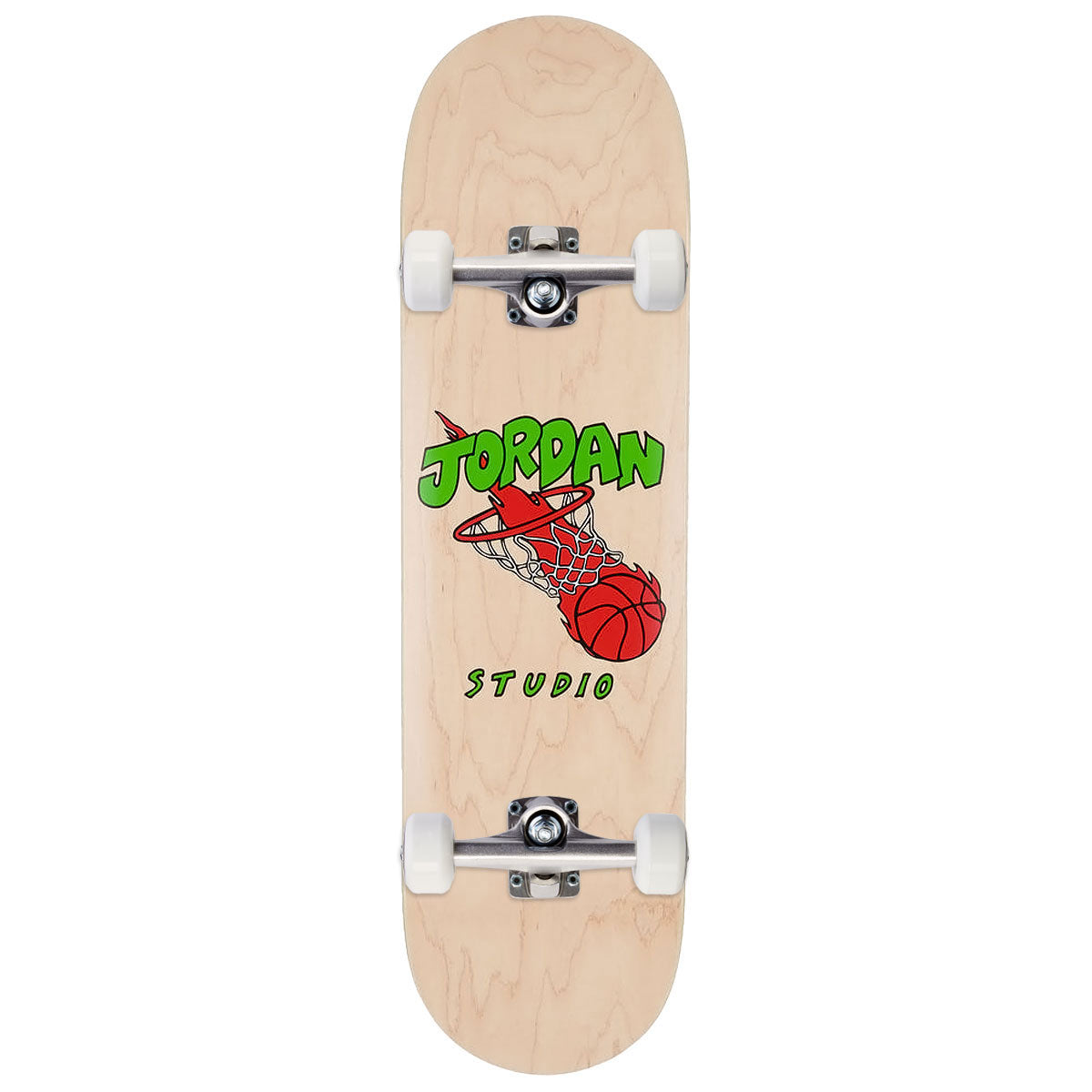 Studio Queijo Hoops On Fire Skateboard Complete - Wood - 8.50