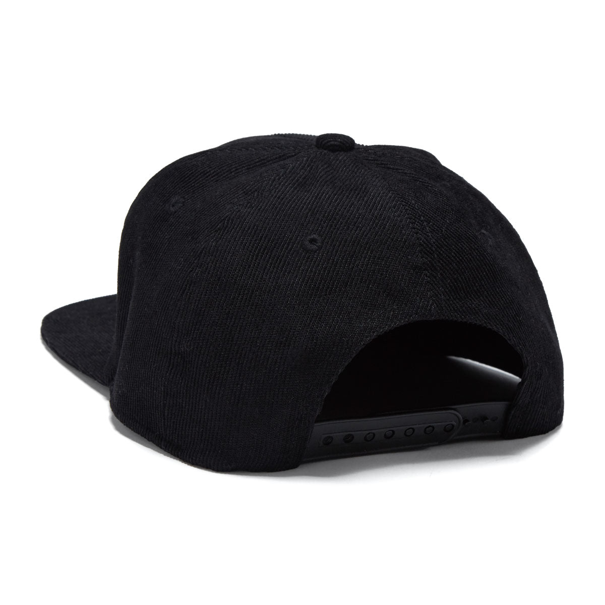 Studio Bubble 5 Panel Corduroy Snapback Hat - Black image 2