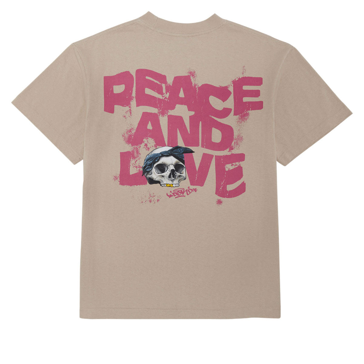 DGK Peace And Love T-Shirt - Tan image 2