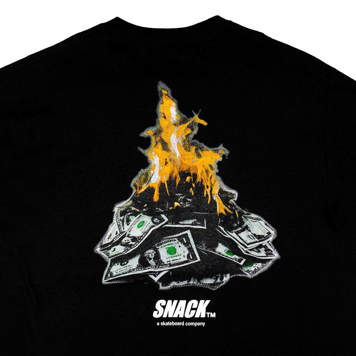 Snack Burning Money T-Shirt - Black image 3
