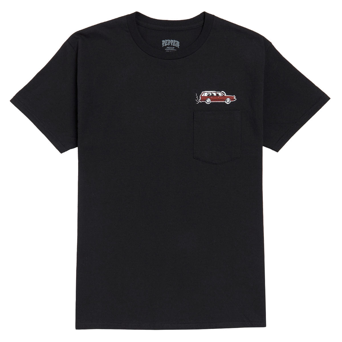 Pepper Wagon Pocket T-Shirt - Black image 1