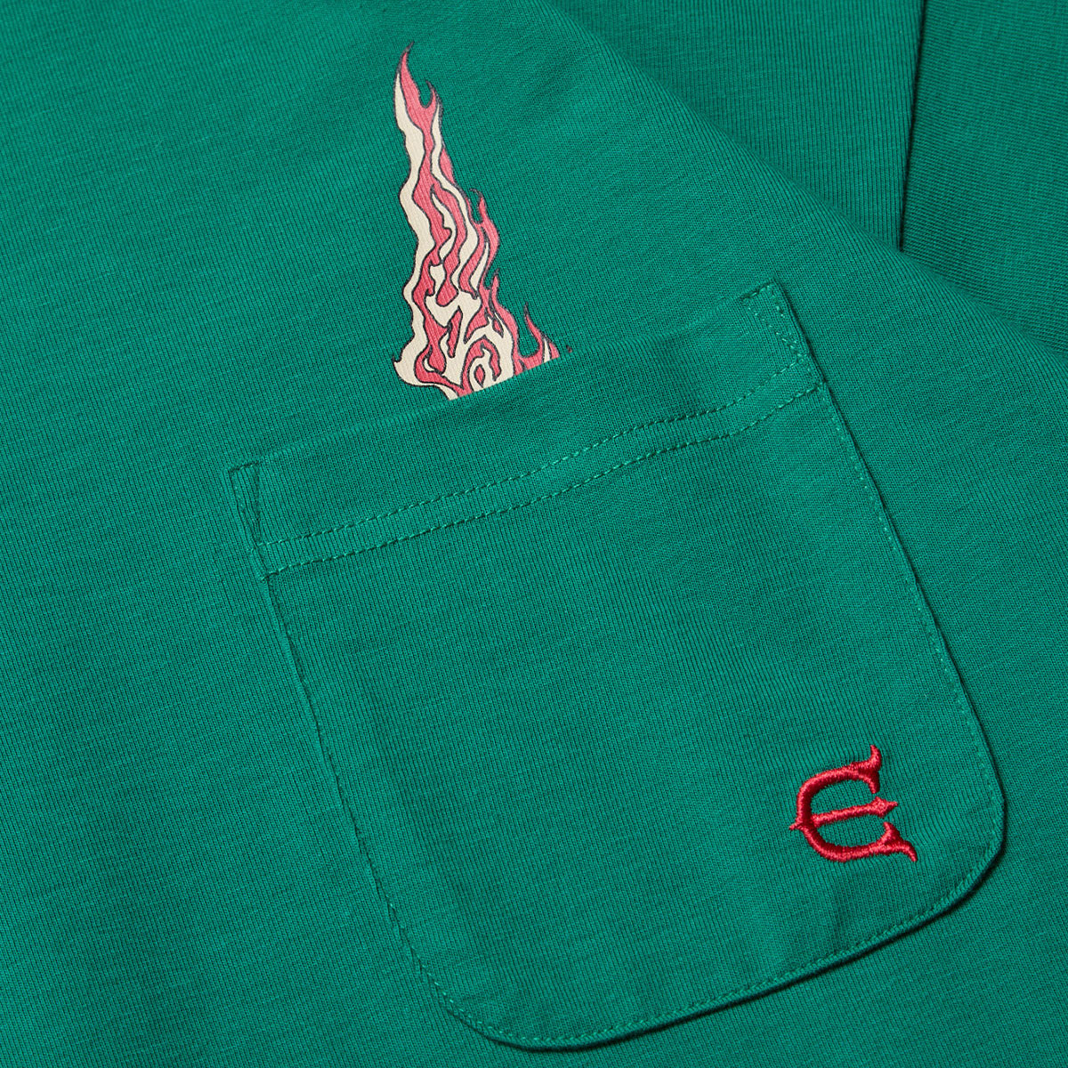 Evisen Eye Fire Tech Pocket T-Shirt - Green image 3