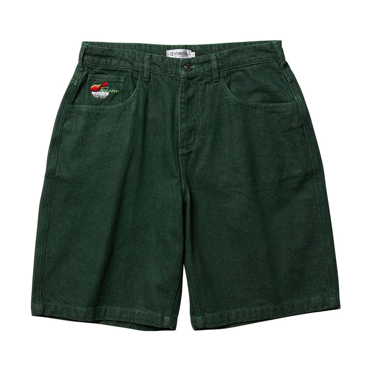 Evisen Sushi Denim Shorts - Green image 1
