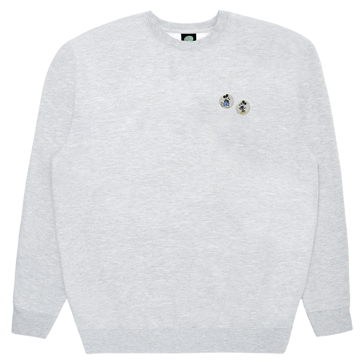 Violet Mickey Loves Minnie Crew Sweatshirt - Grey image 1
