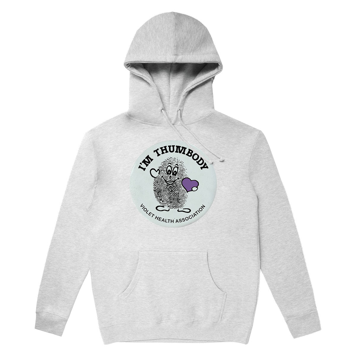 Violet I'm Thumbody Hoodie - Grey image 1