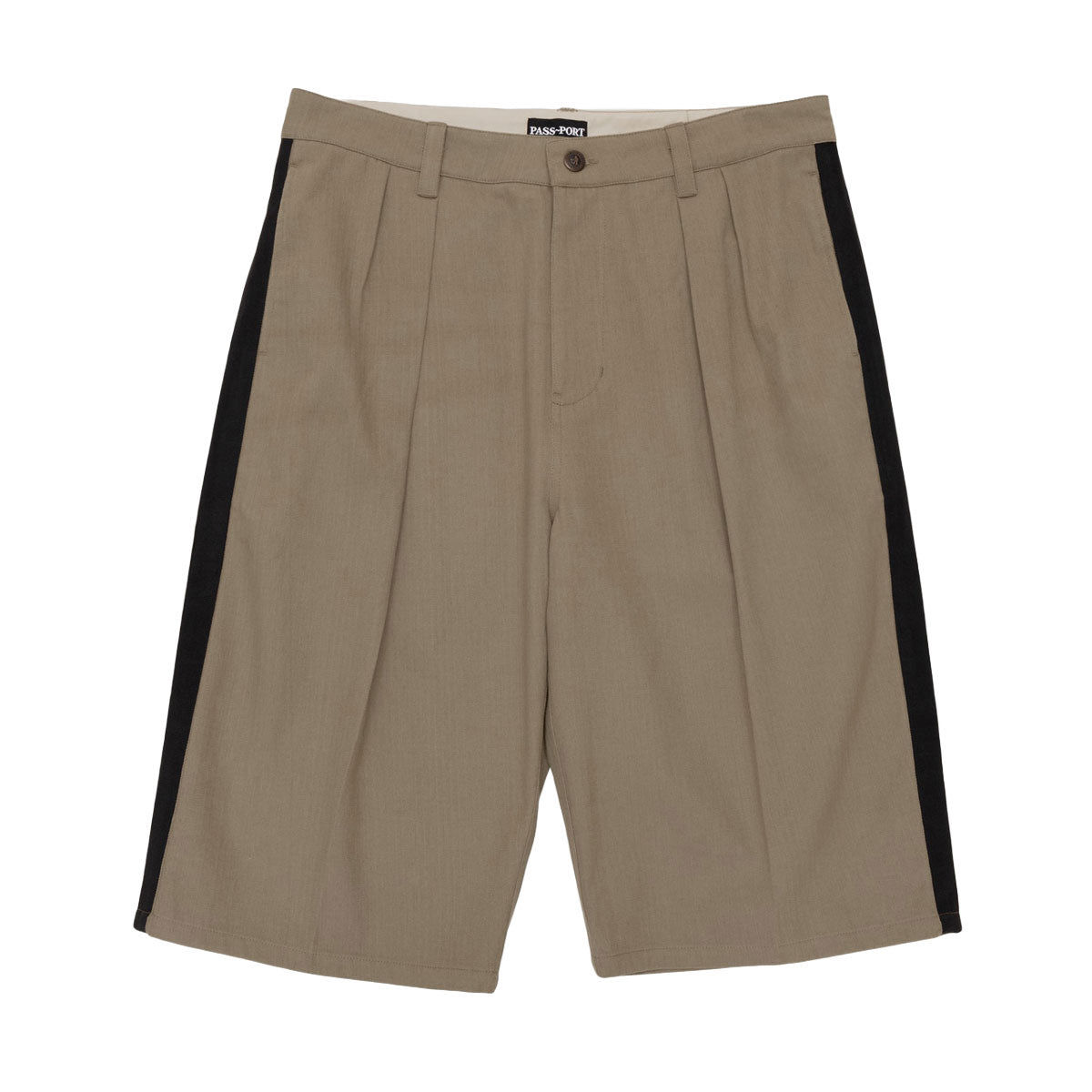 Passport Herringbone Leagues Club Stripe Shorts - Stone image 1