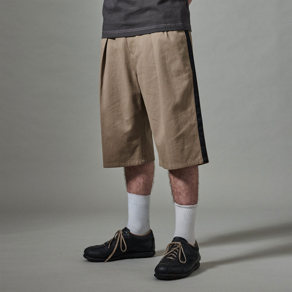 Passport Herringbone Leagues Club Stripe Shorts - Stone image 2