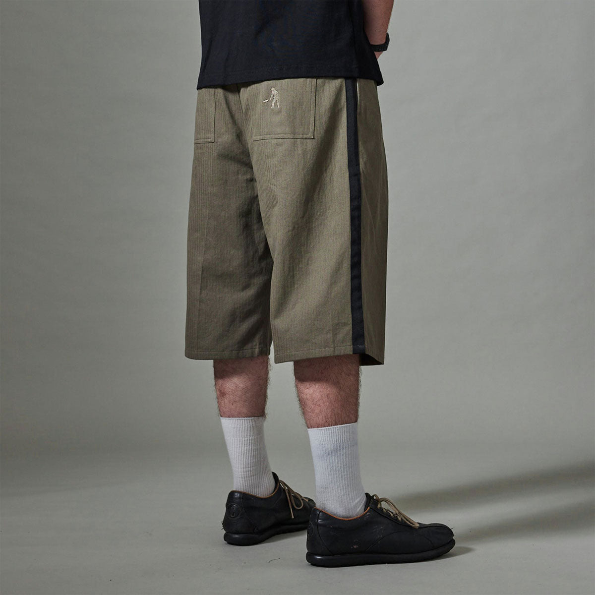 Passport Herringbone Leagues Club Stripe Shorts - Olive image 3