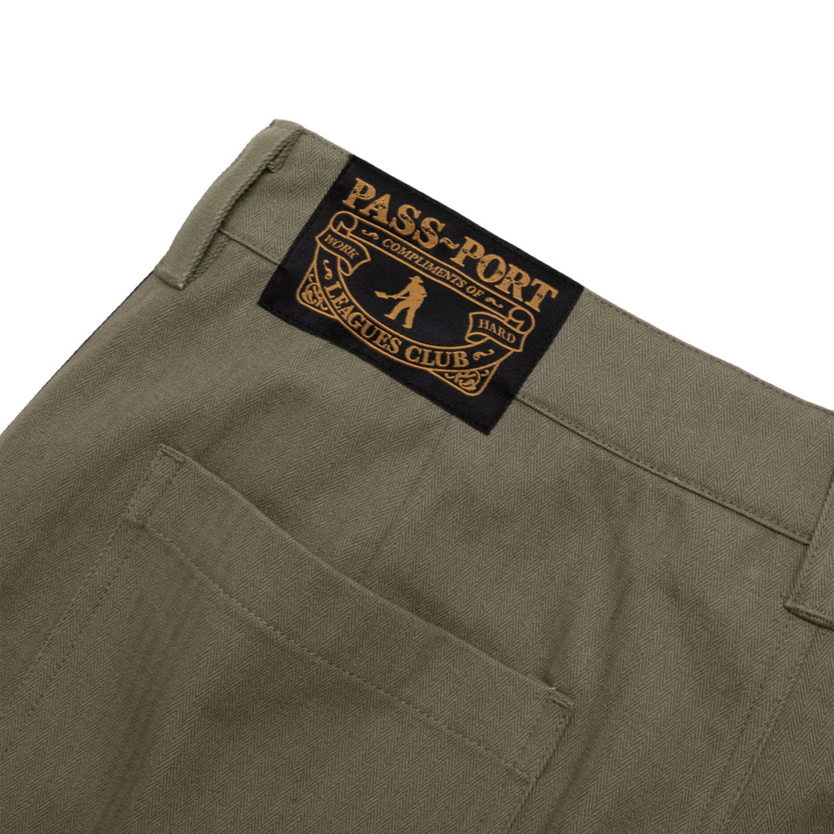 Passport Herringbone Leagues Club Stripe Shorts - Olive image 5