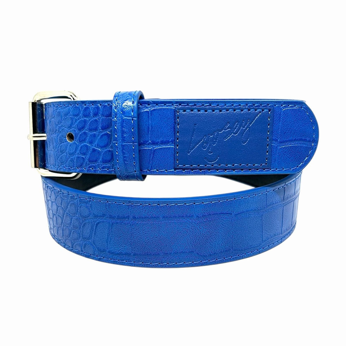 Loosey Croc Skin Belt - Blue image 1