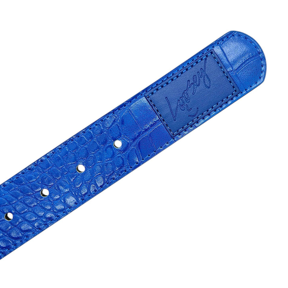 Loosey Croc Skin Belt - Blue image 2