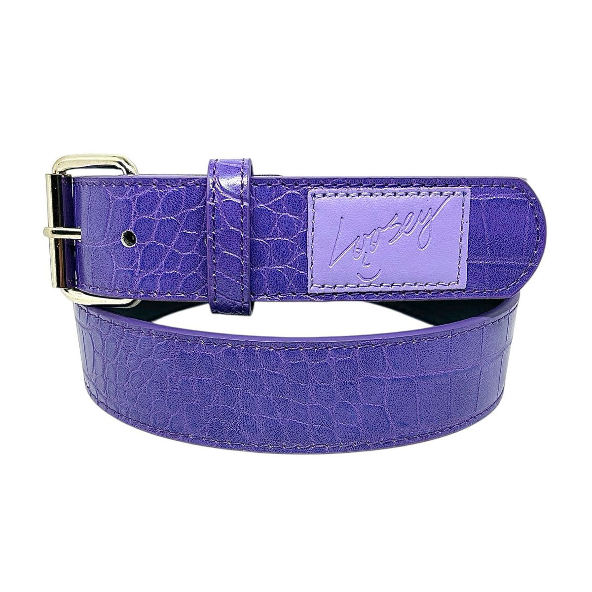 Loosey Croc Skin Belt - Purple image 1