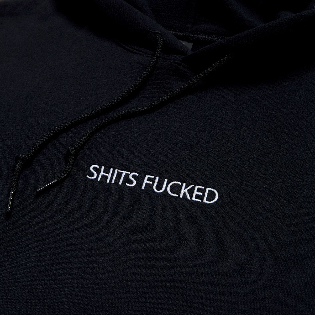 Designer Trash Shits Fucked Hoodie - Black image 2