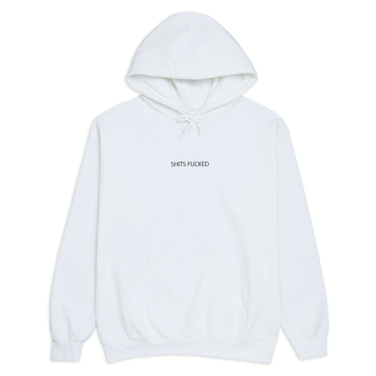 Designer Trash Shits Fucked Hoodie - White image 1