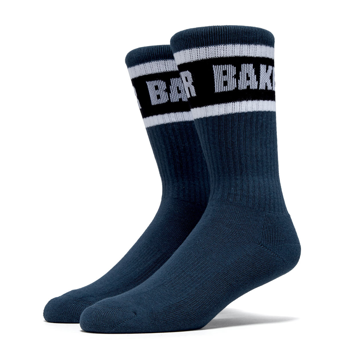 Baker Stripe Socks - Navy image 1