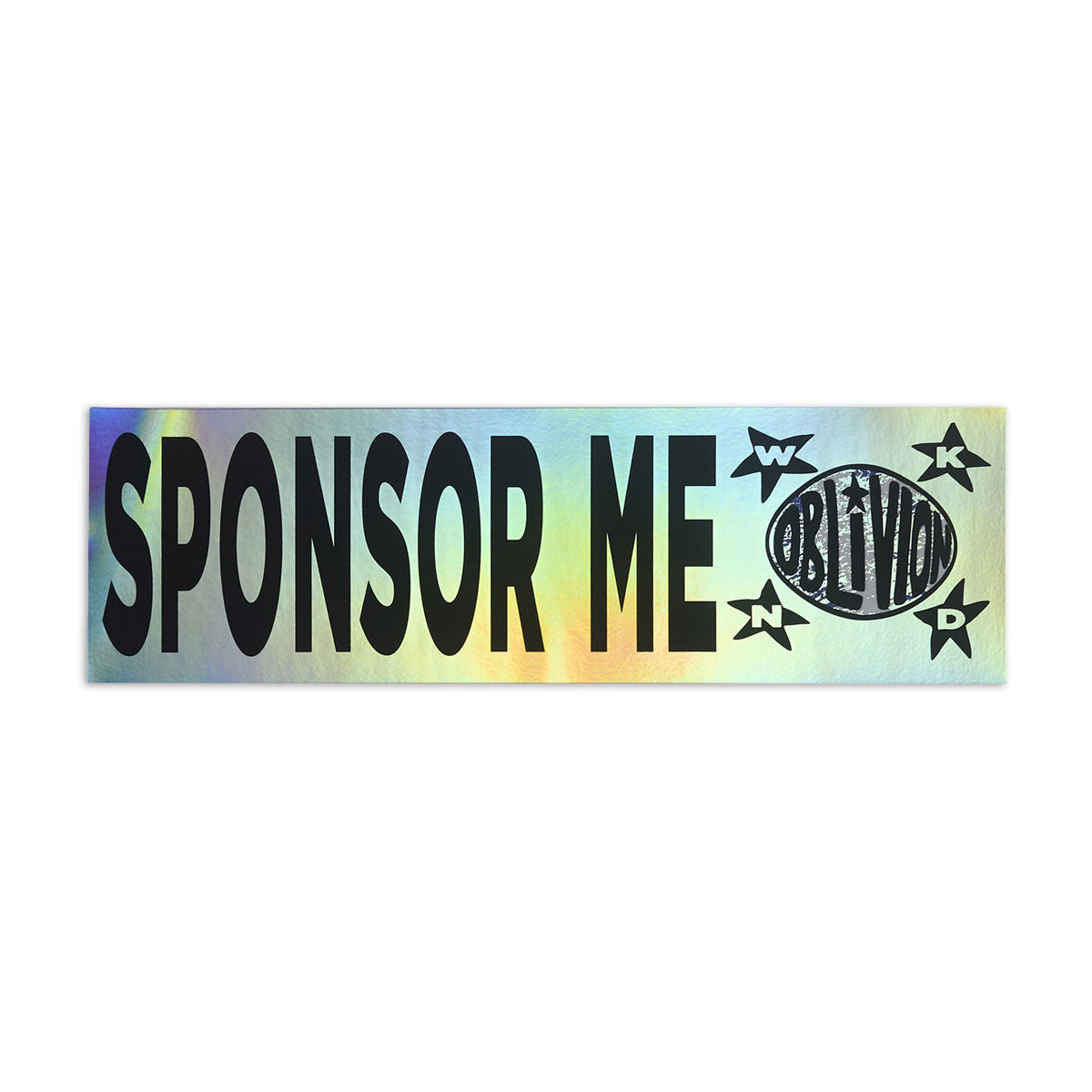 WKND x Oblivion Sponsor Me Sticker - Silver Foil image 1
