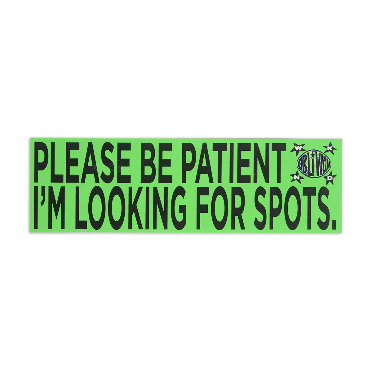 WKND x Oblivion Looking For Spots Bumper Sticker - Green image 1
