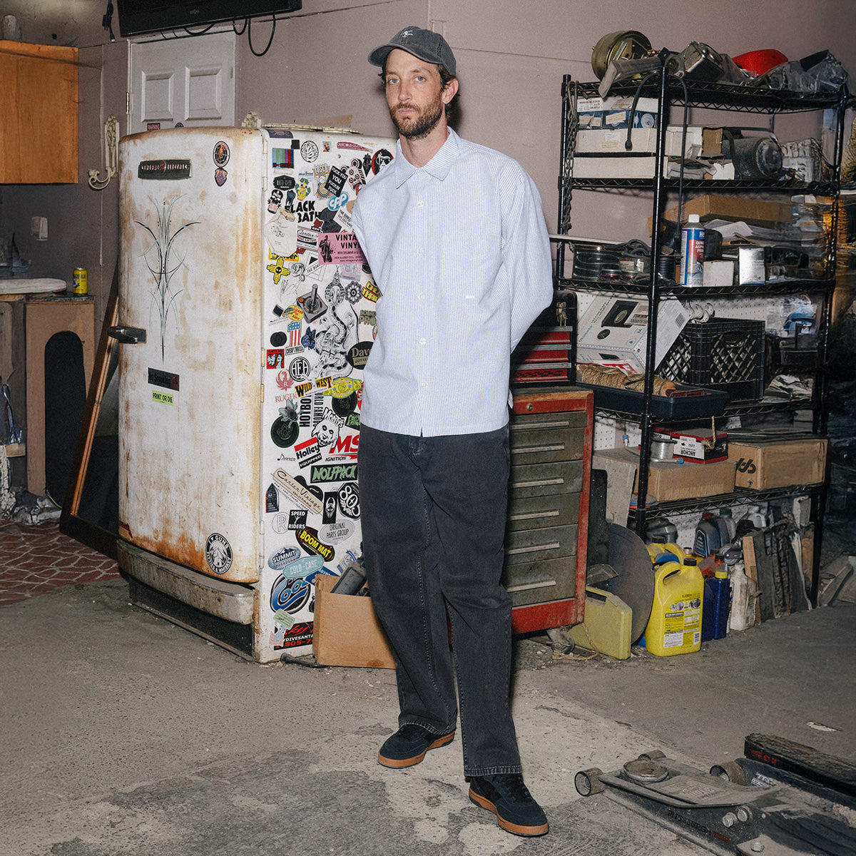 CCS Baggy Straight Denim Jeans - Acid Black image 2