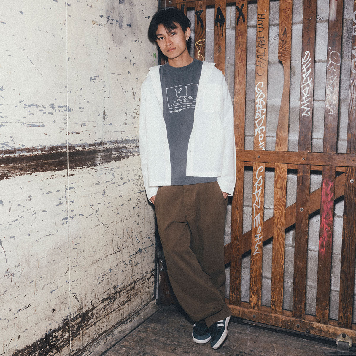 CCS Wide Leg Chino Pants - Brown image 2