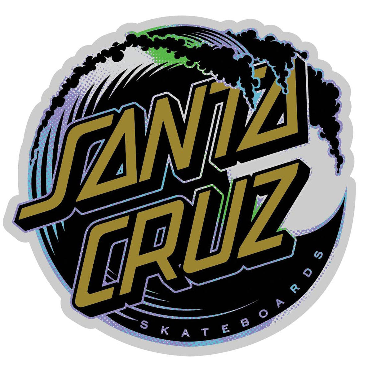 Santa Cruz Holo Wave Dot Stickers image 1