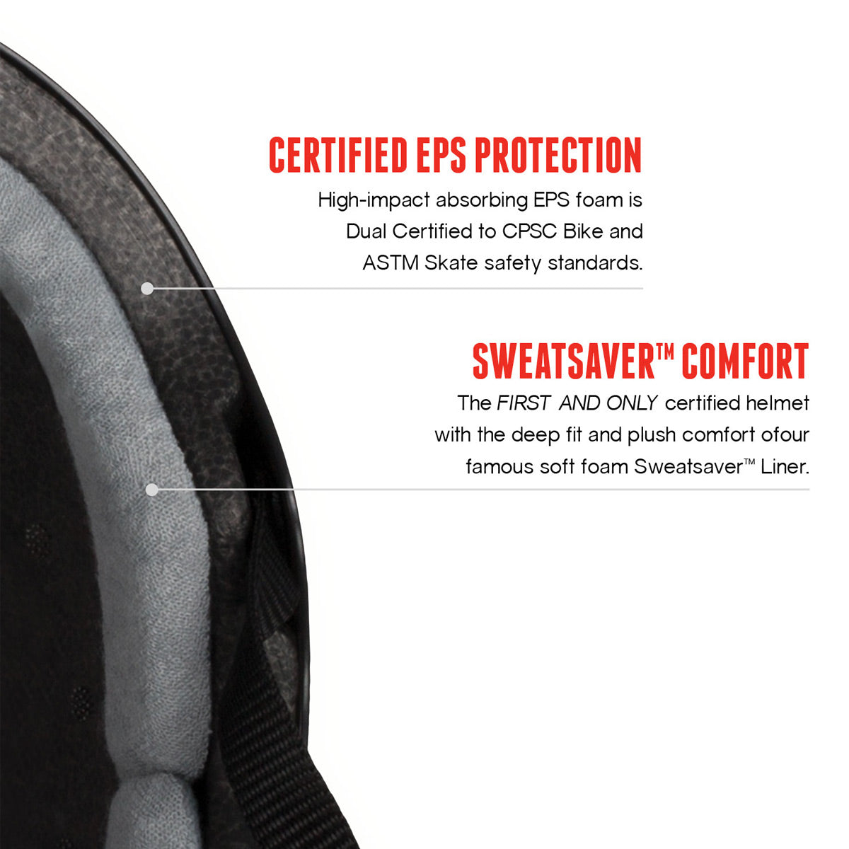 Triple Eight Certified Sweatsaver Helmet - Carbon Rubber image 2