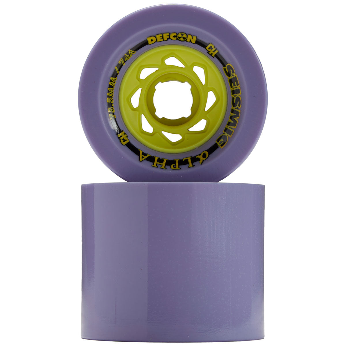 Seismic Alpha 74a Longboard Wheels - Plum - 75.5mm image 2
