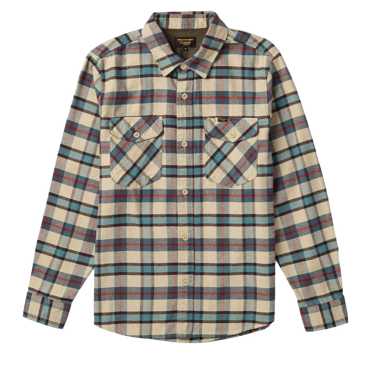 Seager Calico Flannel Shirt - Cream Plaid image 1