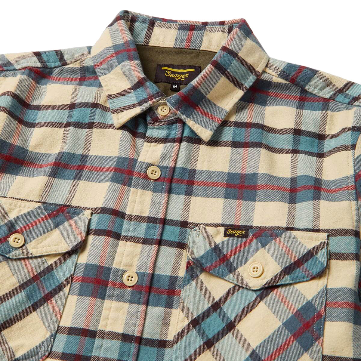 Seager Calico Flannel Shirt - Cream Plaid image 3