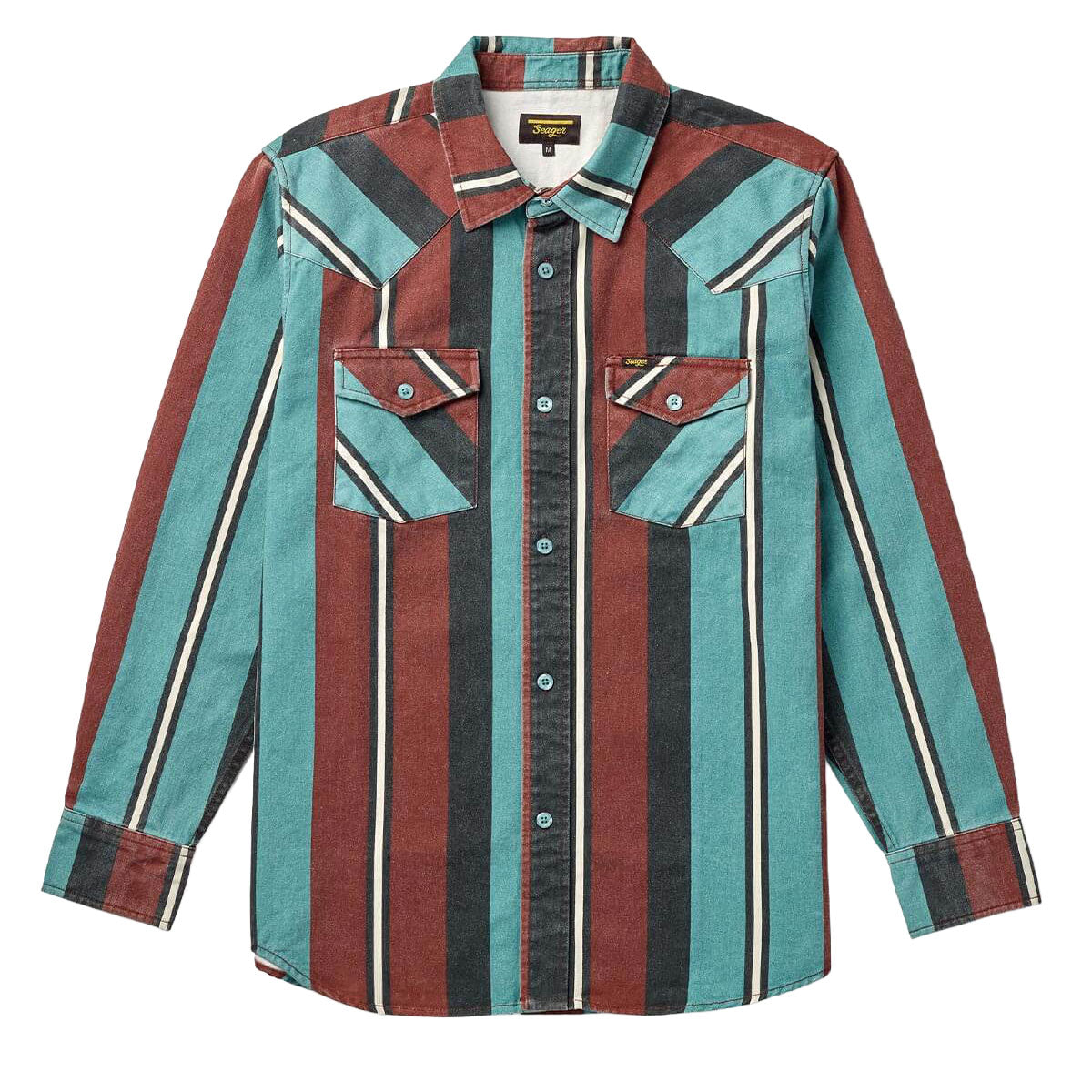 Seager Amarillo Long Sleeve Shirt - Turquoise Stripe image 1