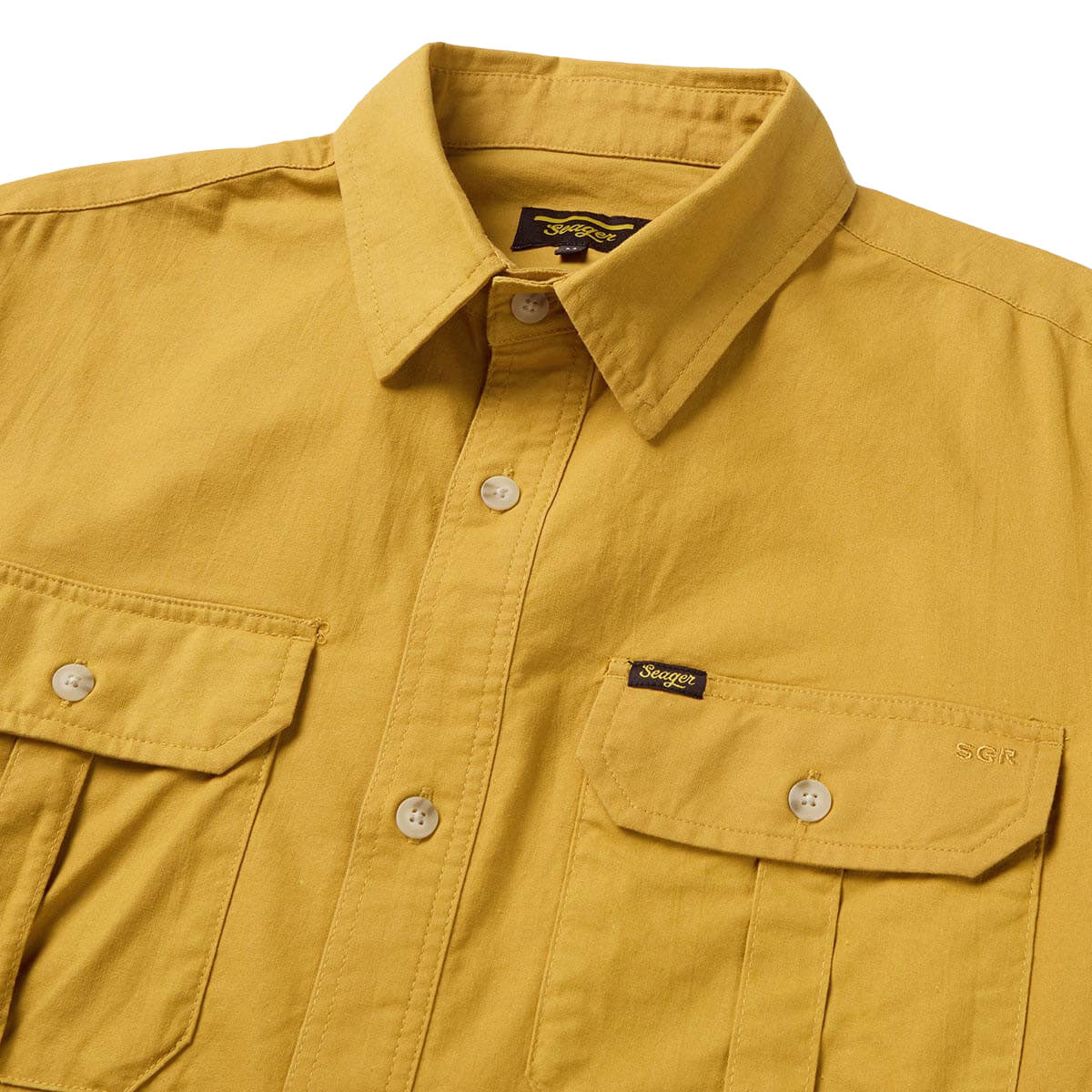 Seager Chief Long Sleeve Over Shirt - Washed Amber Gold image 3
