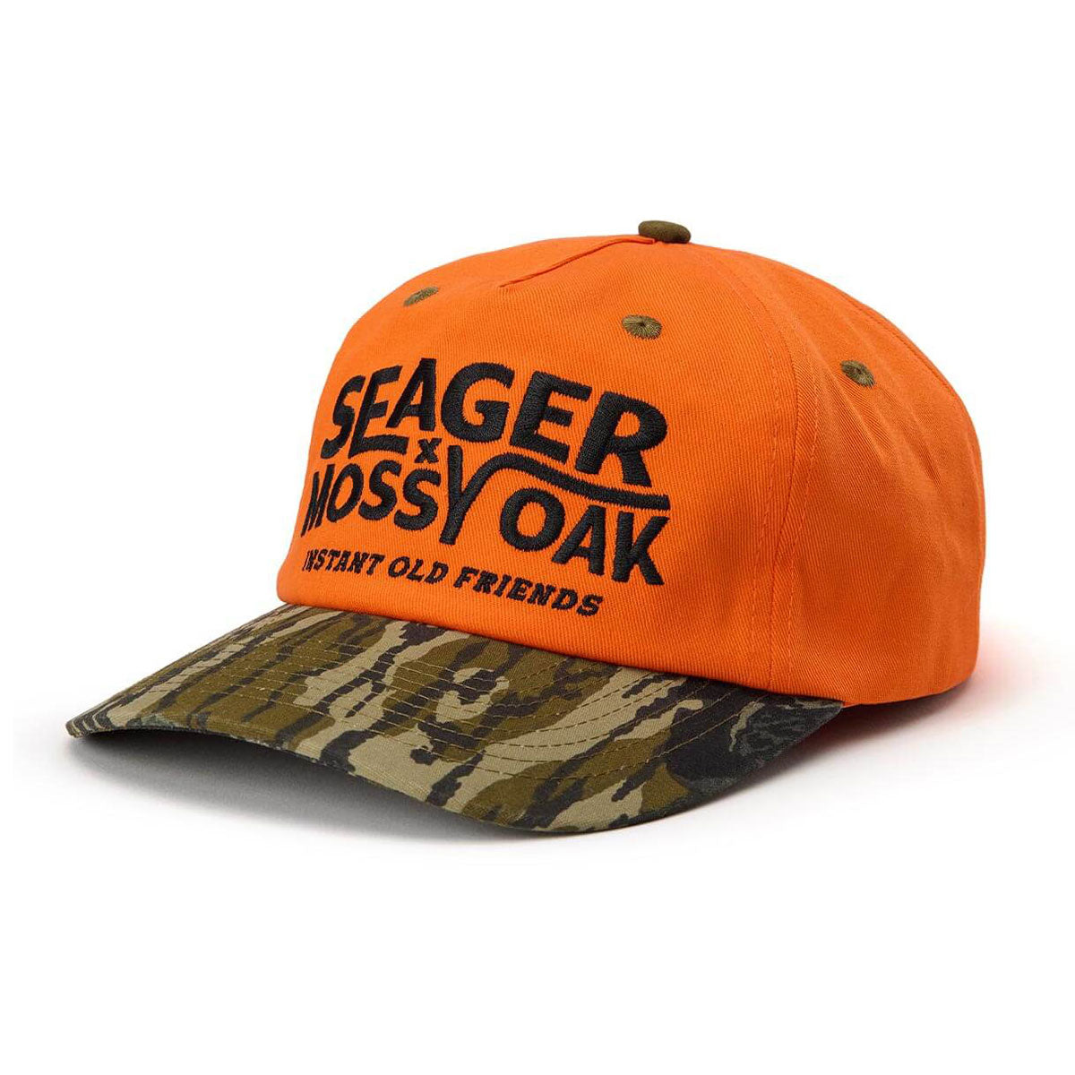 Seager I.O.F. Snapback Hat - Orange/Camo image 1