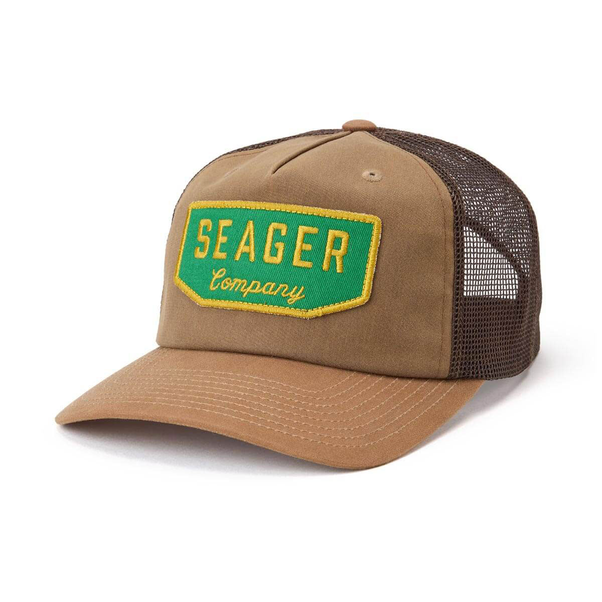 Seager Wilson Trucker Snapback Hat - Tan Waxed Canvas image 1