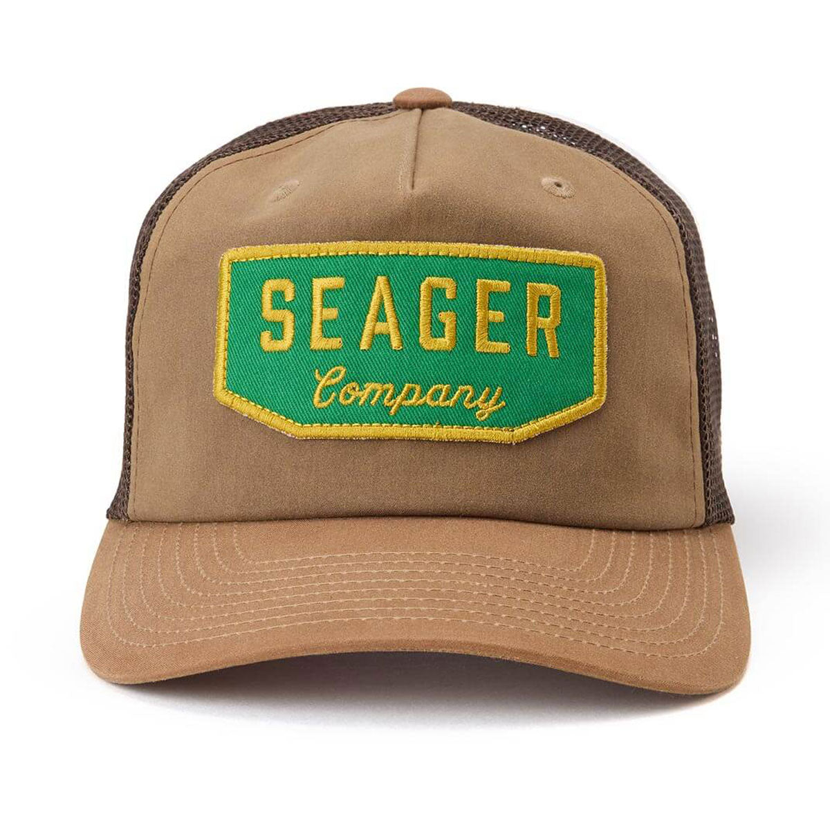 Seager Wilson Trucker Snapback Hat - Tan Waxed Canvas image 3