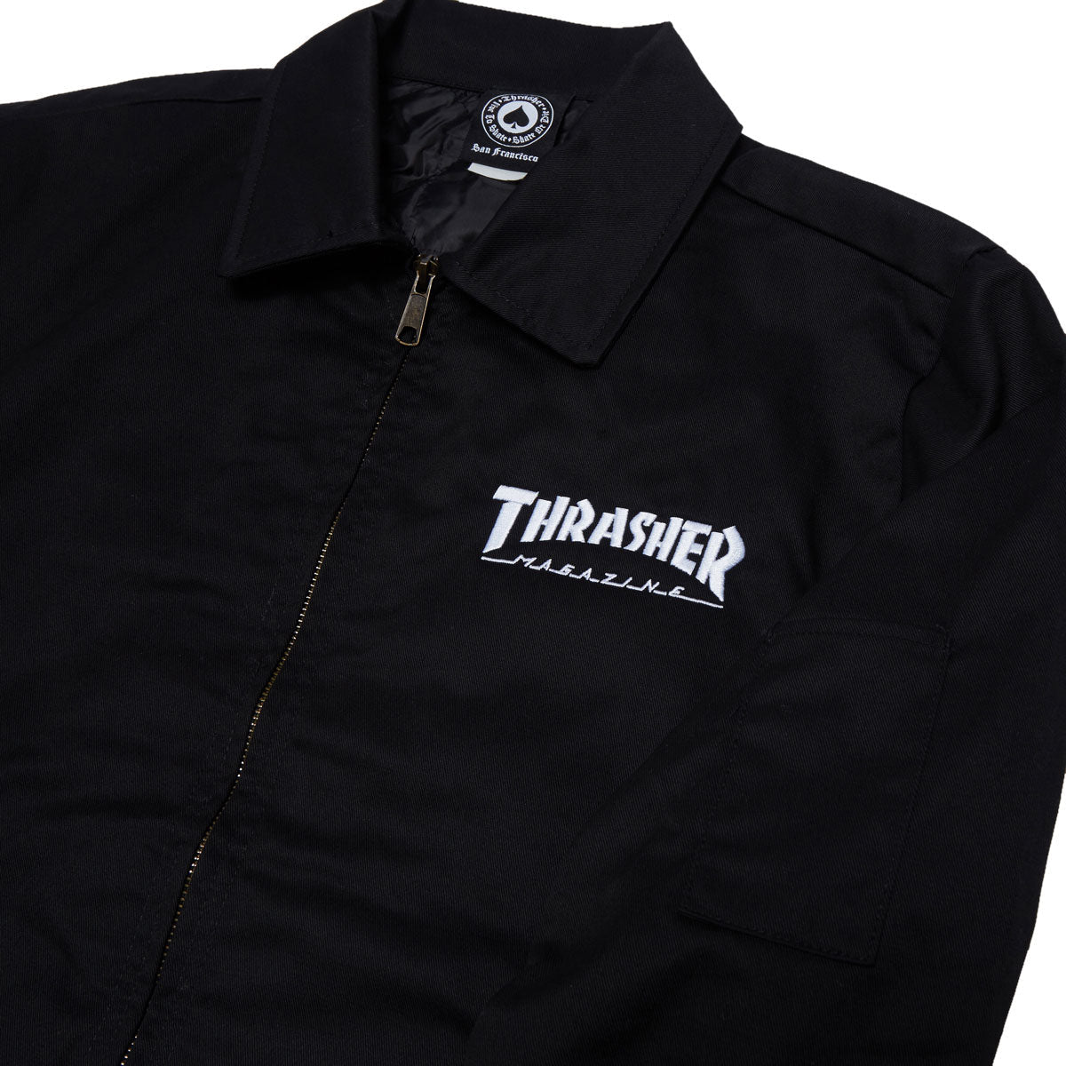Thrasher Embroidered Mag Mechanic Jacket - Black image 3