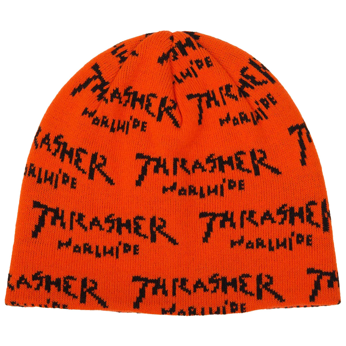 Thrasher Worldwide Skully Beanie - Orange image 1