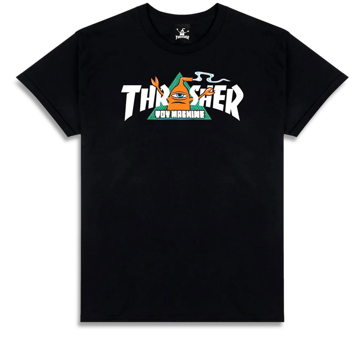 Thrasher x Toy Machine Vortex T-Shirt - Black image 1