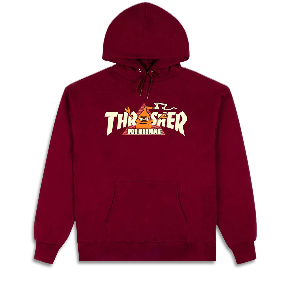 Thrasher x Toy Machine Vortex Hoodie - Maroon image 1