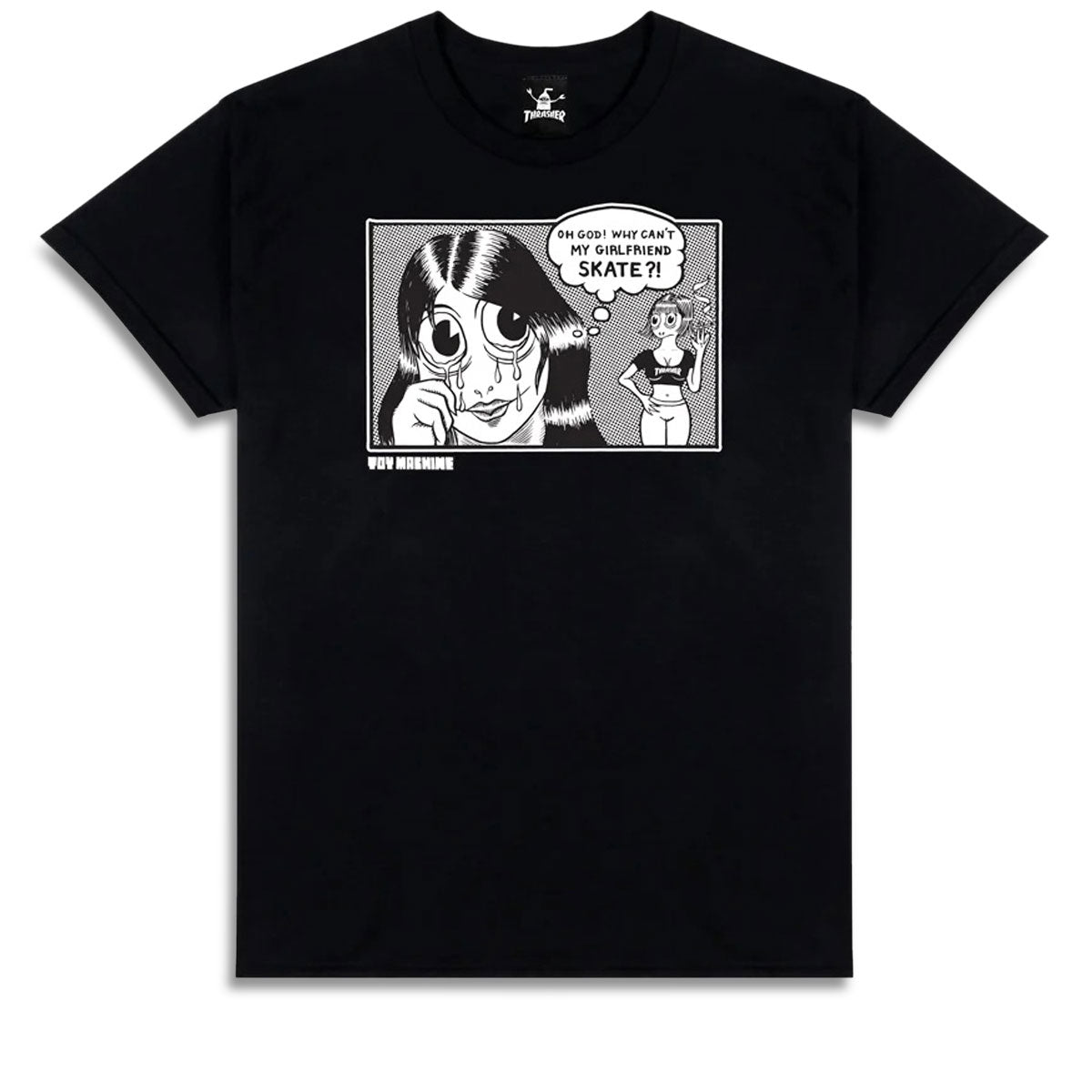 Thrasher x Toy Machine Girlfriend T-Shirt - Black image 1