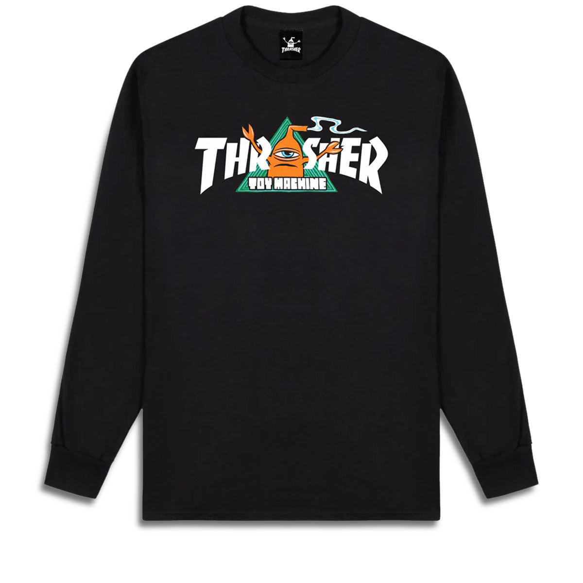 Thrasher x Toy Machine Vortex Long Sleeve T-Shirt - Black image 1