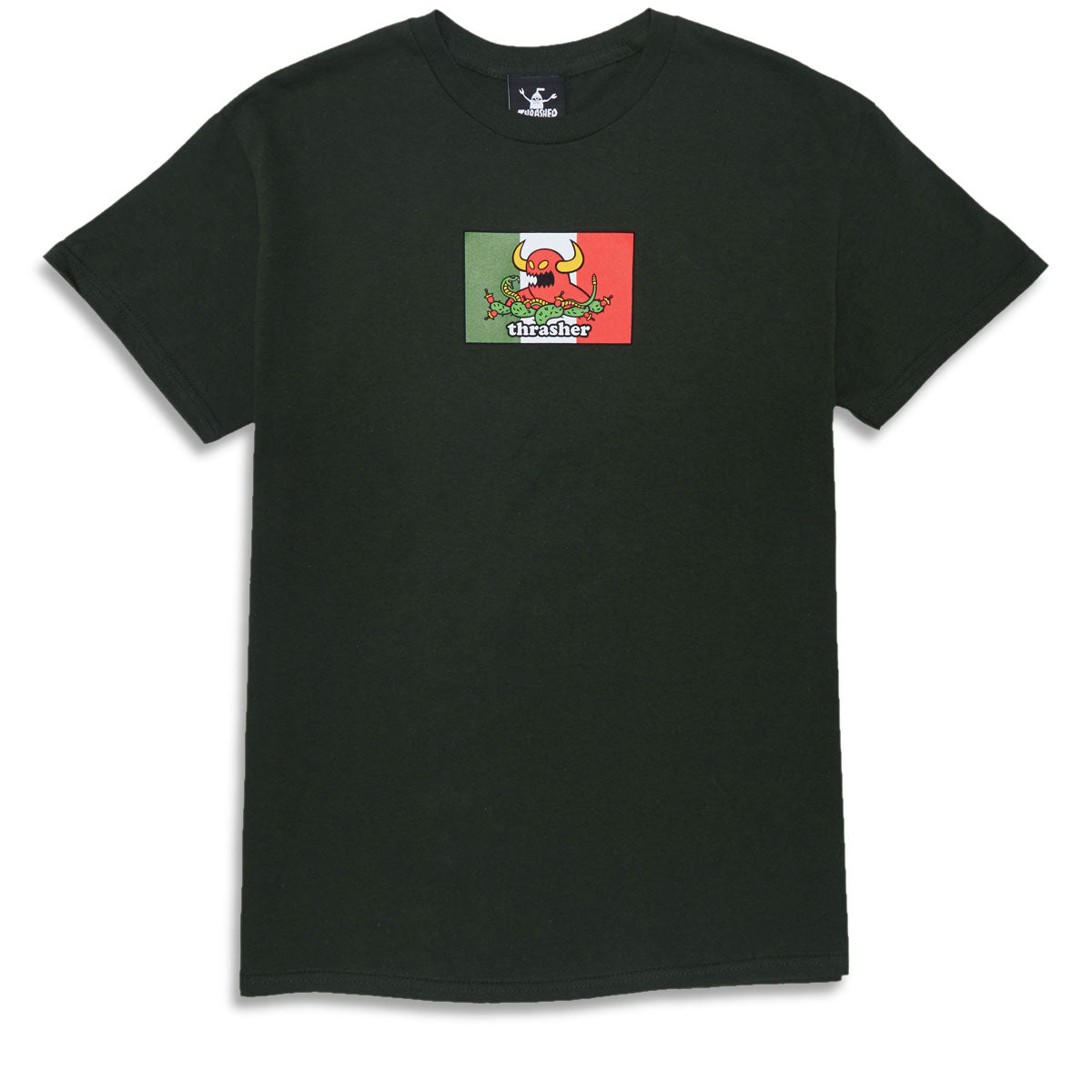 Thrasher x Toy Machine Hecho T-Shirt - Forest Green image 1