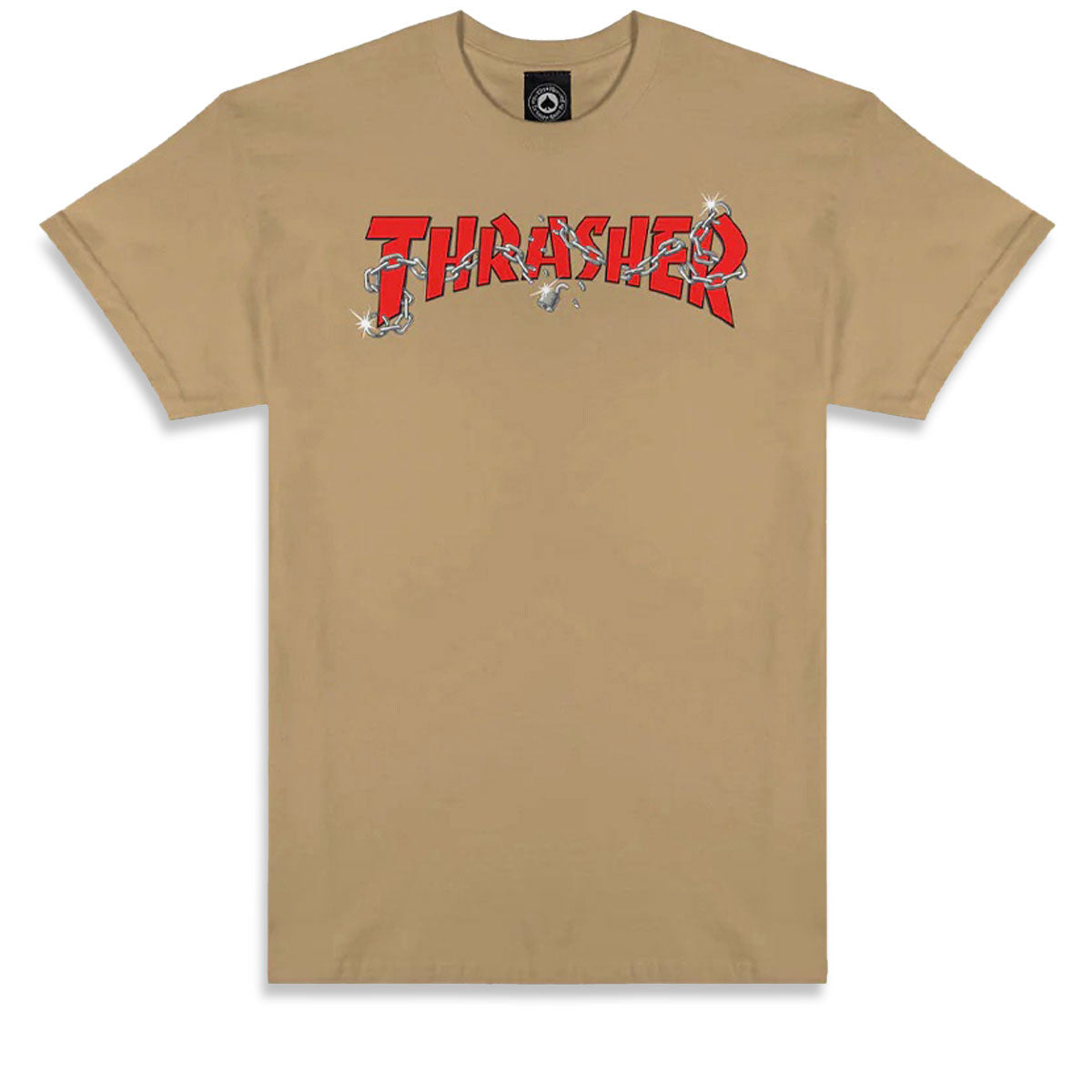 Thrasher Chains By Daniel Shepard T-Shirt - Tan image 1