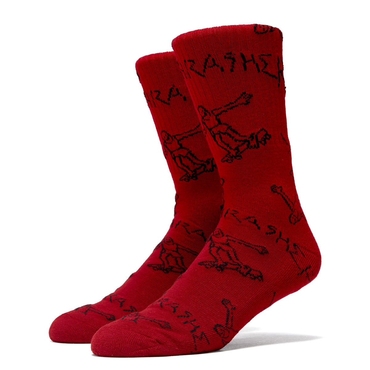 Thrasher Gonz Crew Socks - Red/Black image 1