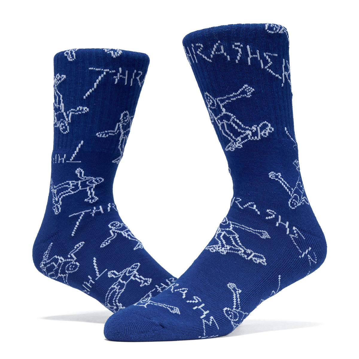 Thrasher Gonz Crew Socks - Blue/White image 2