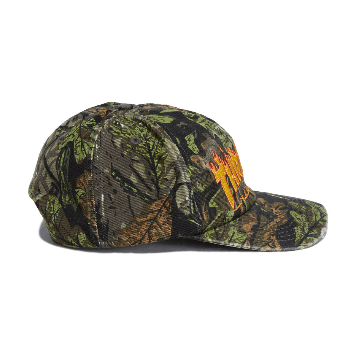 Thrasher Flame Distressed Snapback Hat - Camo image 4