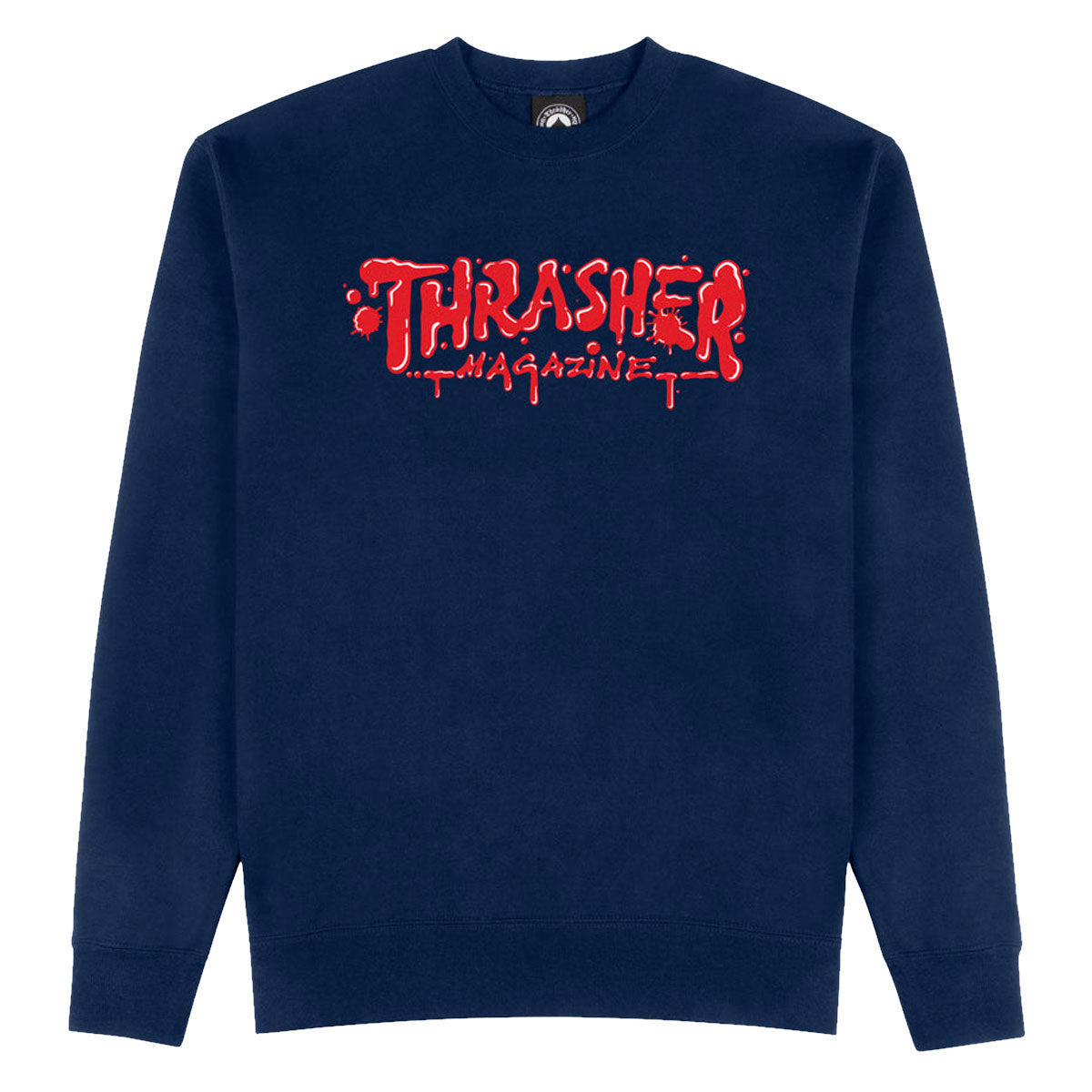 Thrasher Wet Paint Crewneck Sweatshirt - Navy image 1
