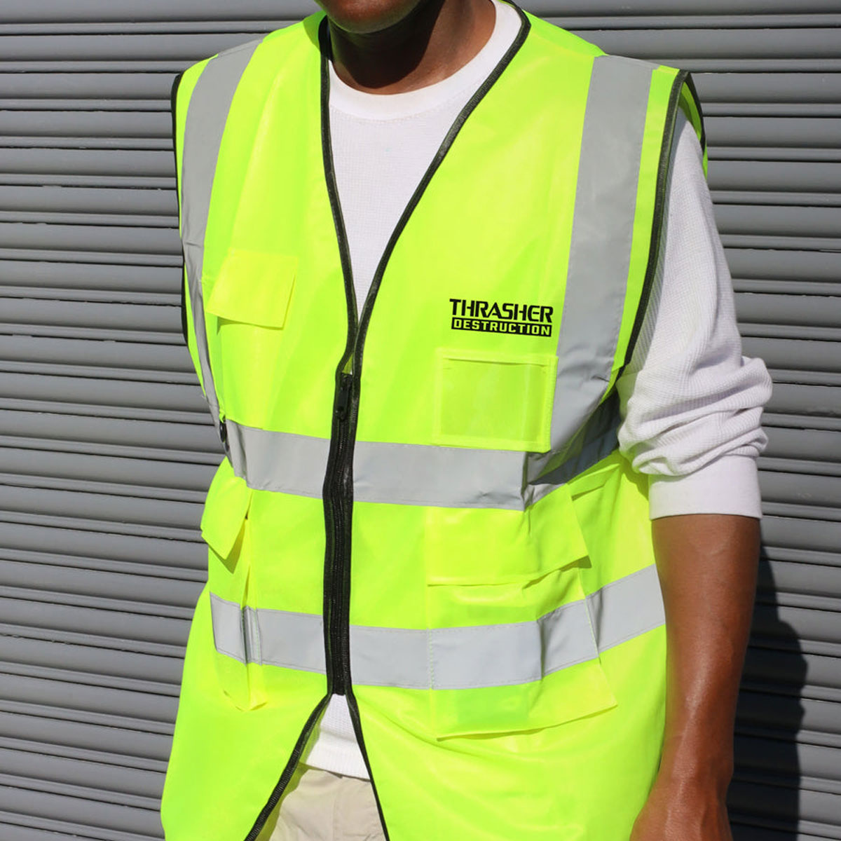 Thrasher Destruction Safety Vest - Safety Green image 3