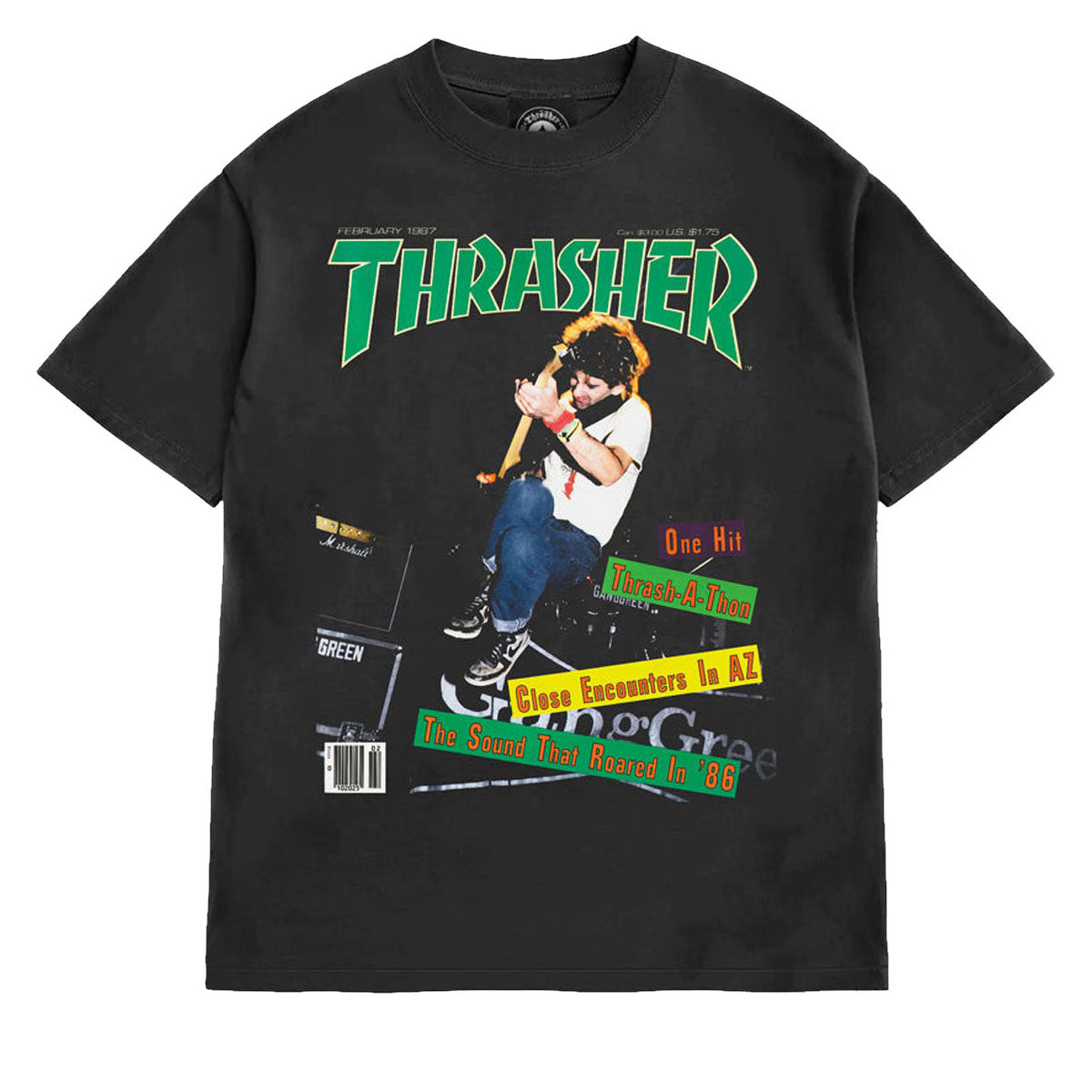 Thrasher February 1987 Vintage T-Shirt - Black image 1