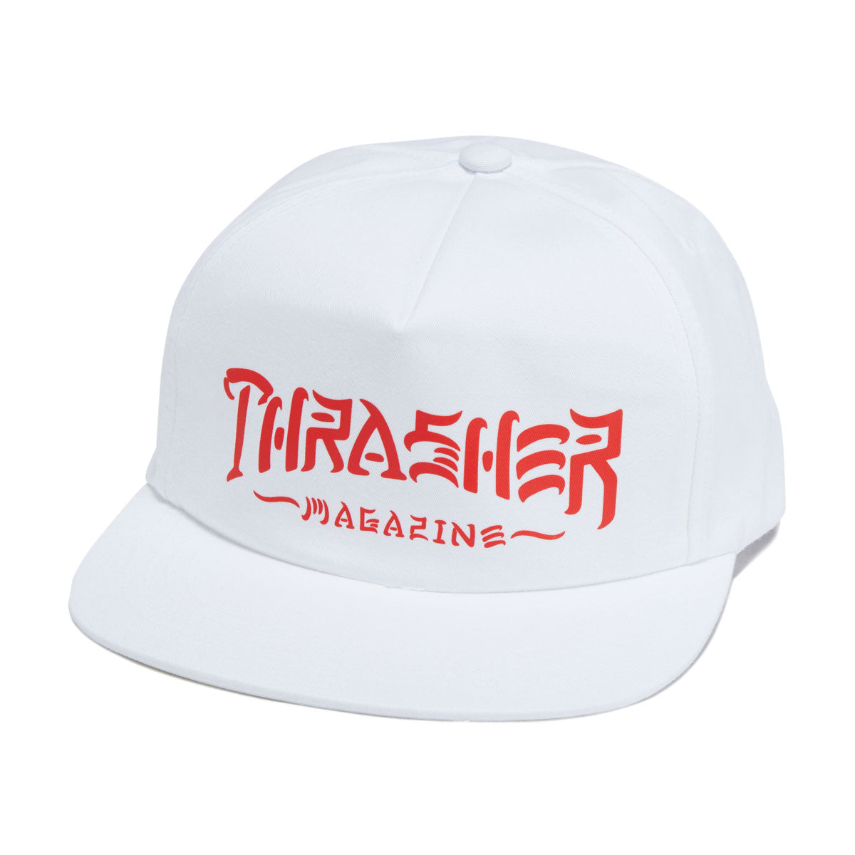 Thrasher Thrash & Destroy Snapback Hat - White image 1