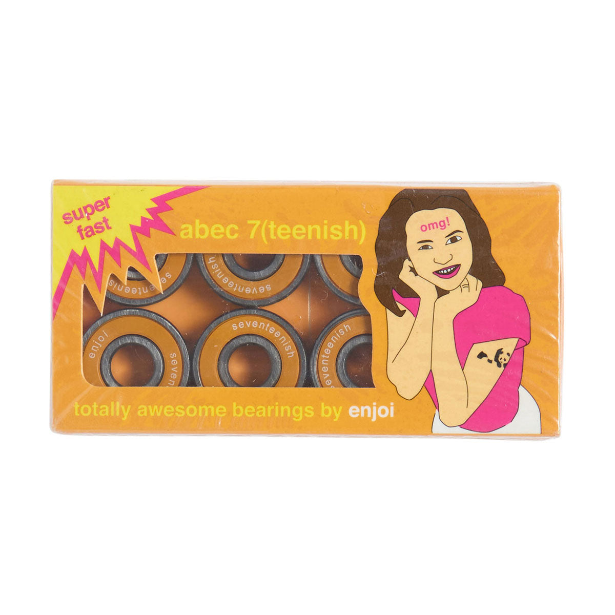 Enjoi ABEC 7 Teenish Bearings - Orange image 1